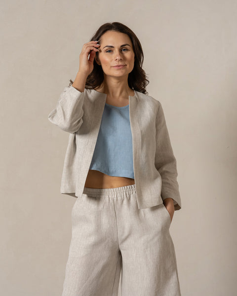 Linen Relaxed Blazer Eden Natural
