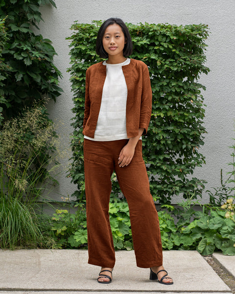 Leinen Lässiger Blazer Eden