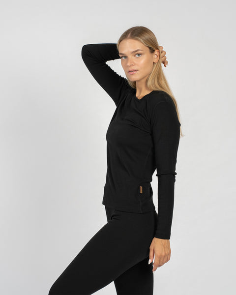 Women's 250 Long Sleeve & Leggings 2-Piece Black