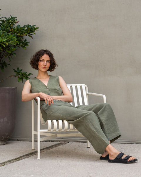 Linen Wide Leg Pants Havana