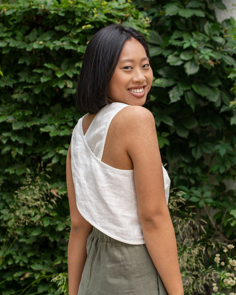 Pinafore Open Back Crop Top Serena