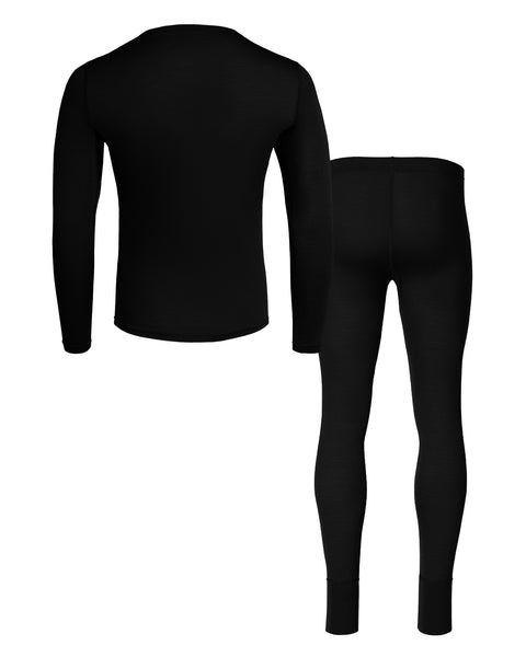 Herren 160 Basisschicht-Set Schwarz