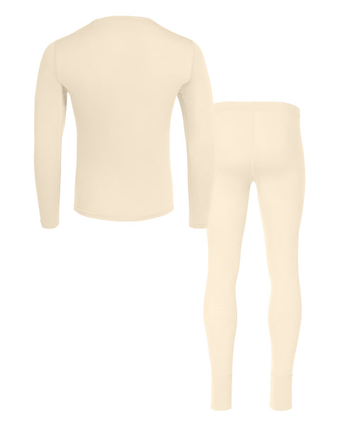 Men's 160 Long Sleeve & Bottom 2-Piece Natural Back