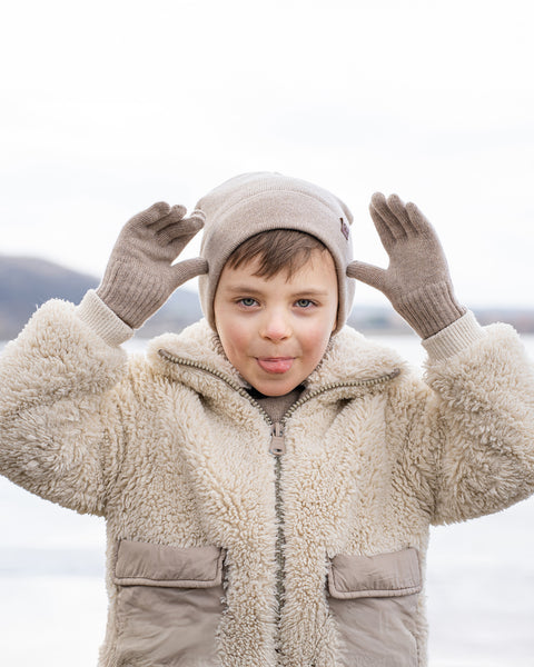 Kids Knitted Beanie & Gloves 2-Piece Set