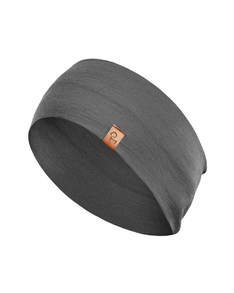 Damen Merino Active Stirnband Dunkelgrau