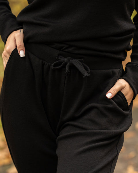 Women's Jogger sweatpants 250gsm Black