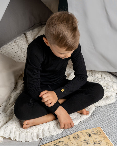 Kids' Pants 250 Merino Black