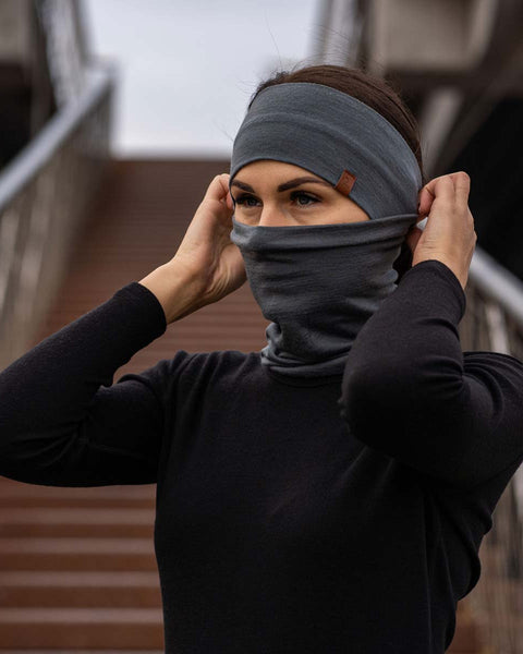 Women's Headband 160 Merino Perfect Grey