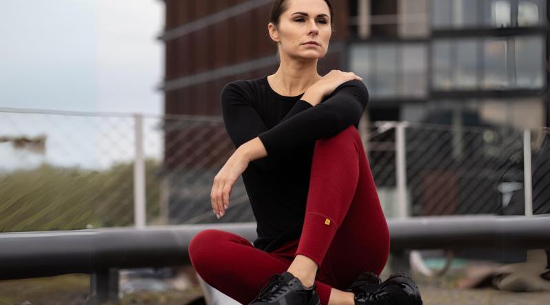 woman wearing menique merino clothing