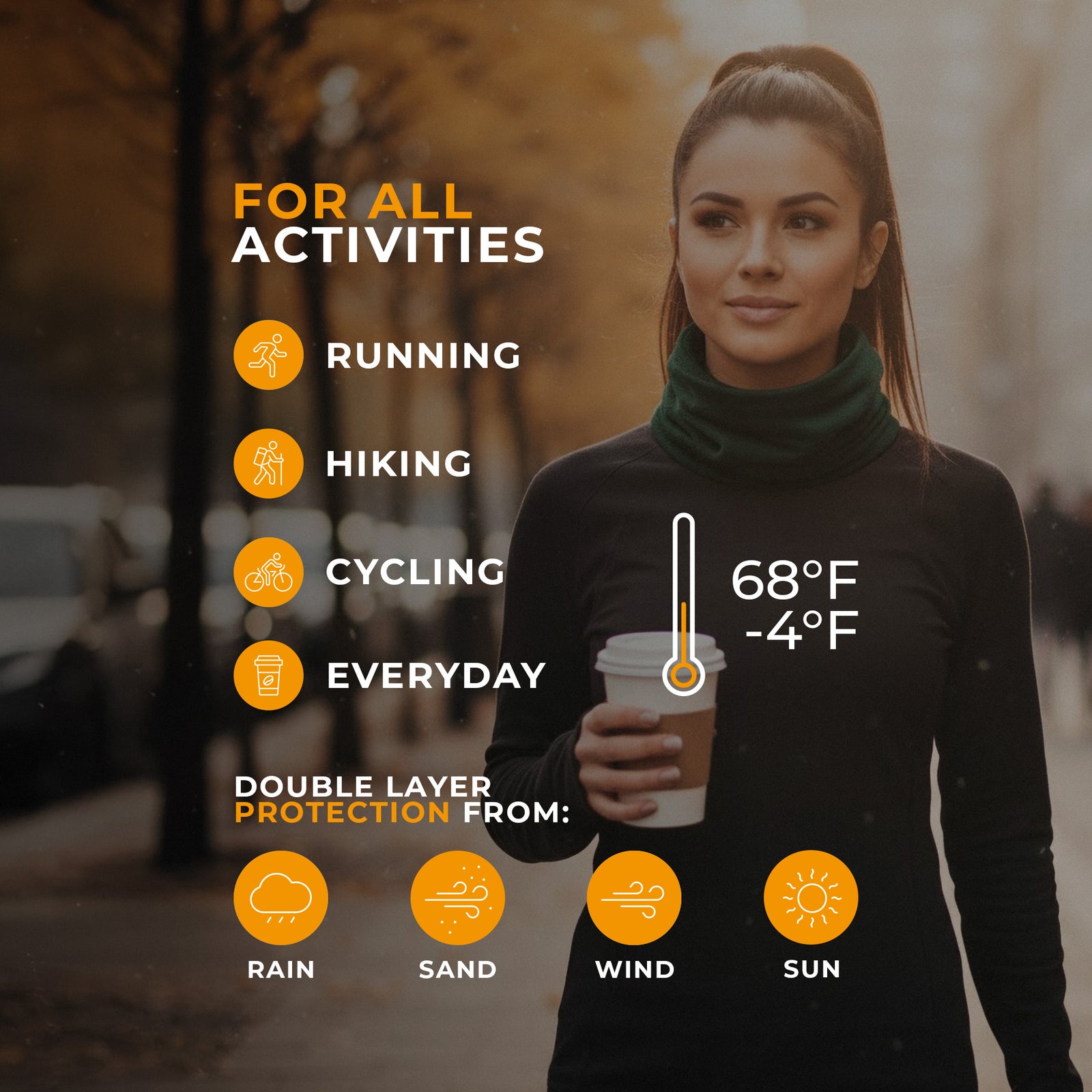 menique unisex neck gaiter in royal cherry color, in a white background.