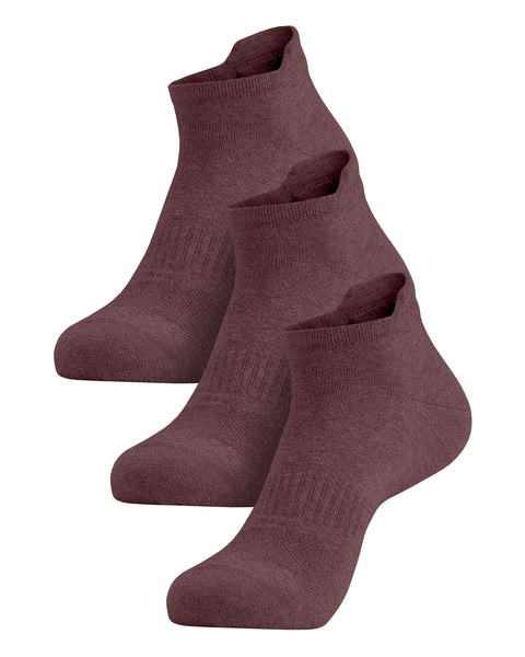 Damen Baumwoll-Sneakersocken, 3er-Pack