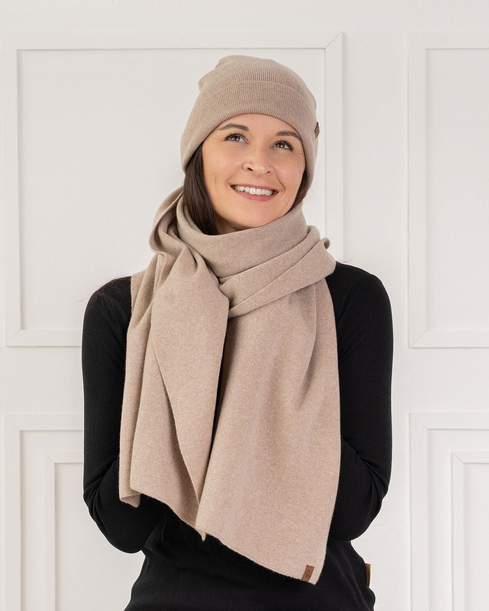 strickset mütze schal handschuhe damen Damen Mütze & Schal Set Merino & Kaschmir ❤️ menique