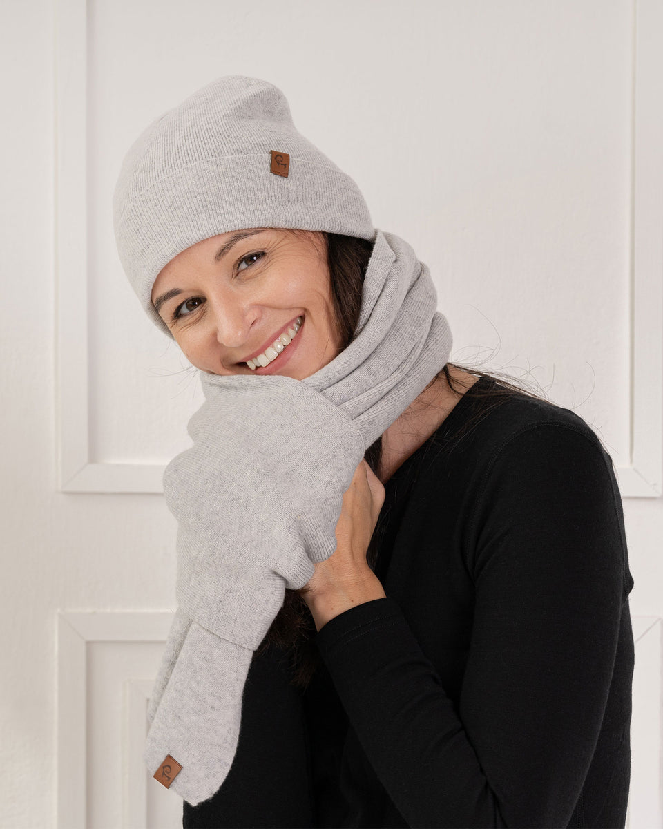 kaschmir schal mütze handschuhe Damen Mütze & Schal Set Merino & Kaschmir ❤️ menique