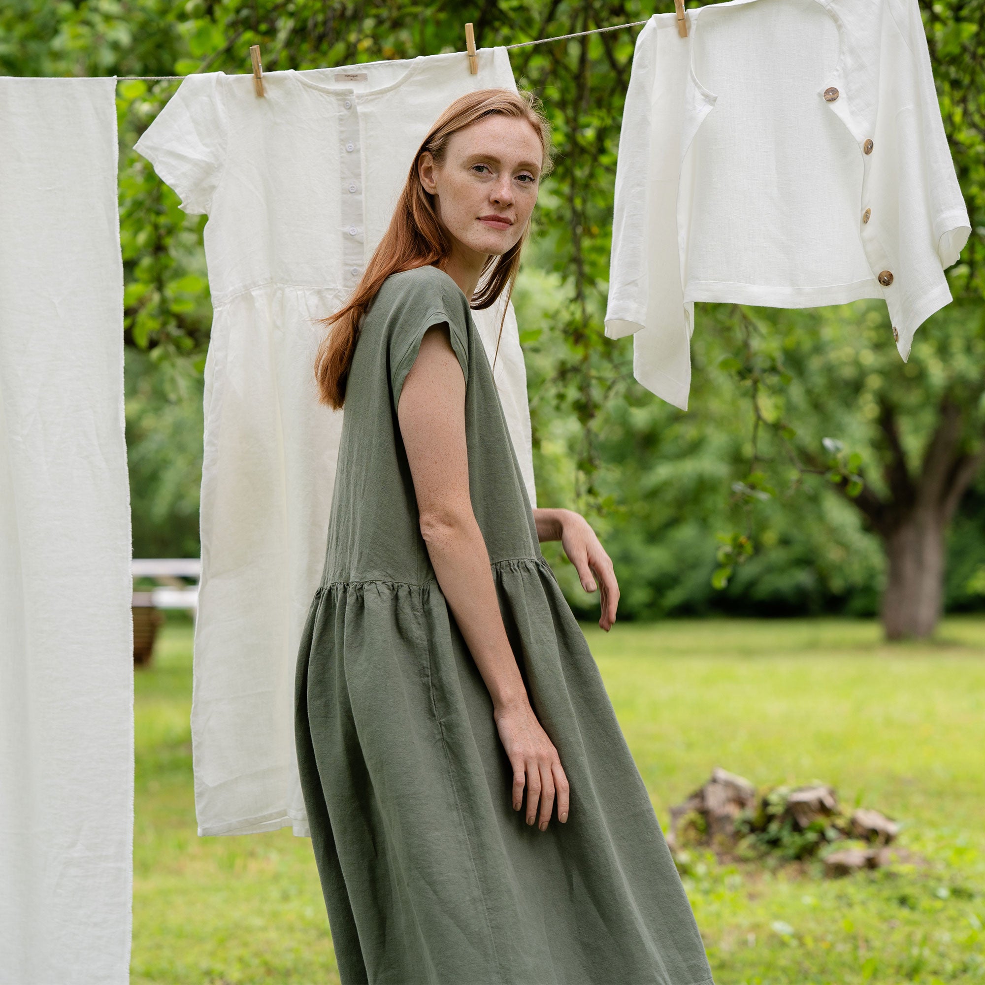 Hängerkleid Cecilia Stone Grün 