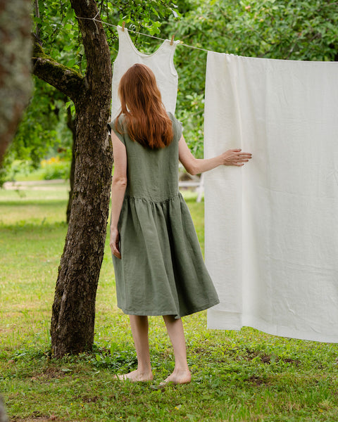 Smock-Kleid Cecilia Stone Green