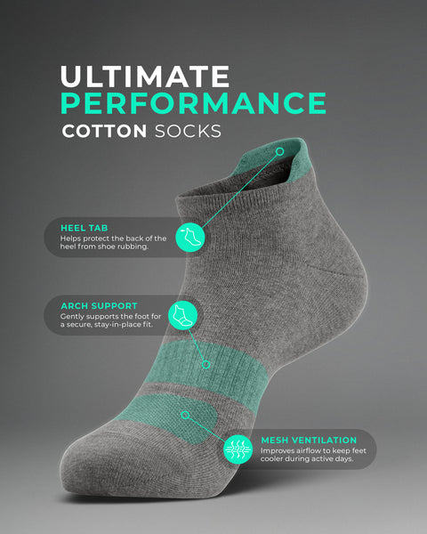 Damen Baumwoll-Sneakersocken, 3er-Pack