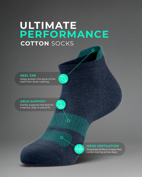 Herren Sneaker-Socken aus Baumwolle 3er-Pack