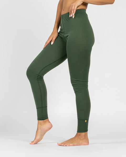 Women&#39;s 160 Long Sleeve &amp; Bottoms 2-Piece Dark Green