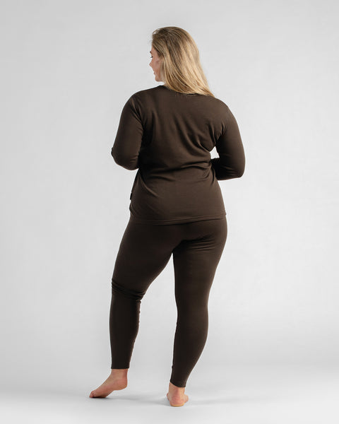 Thermo-Langarmshirt 250 für Damen, Schokoladenbraun