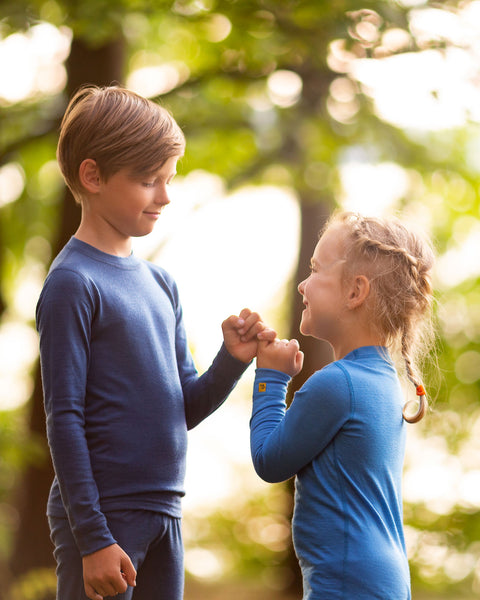 Kids&#39; 160 Long Sleeve &amp; Bottom 2-Piece Light Blue