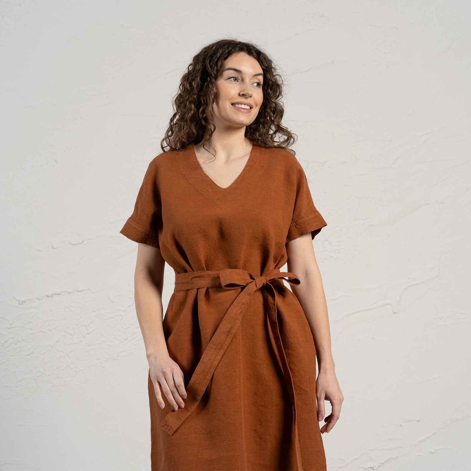 Loose Dress Joelle Almond Brown