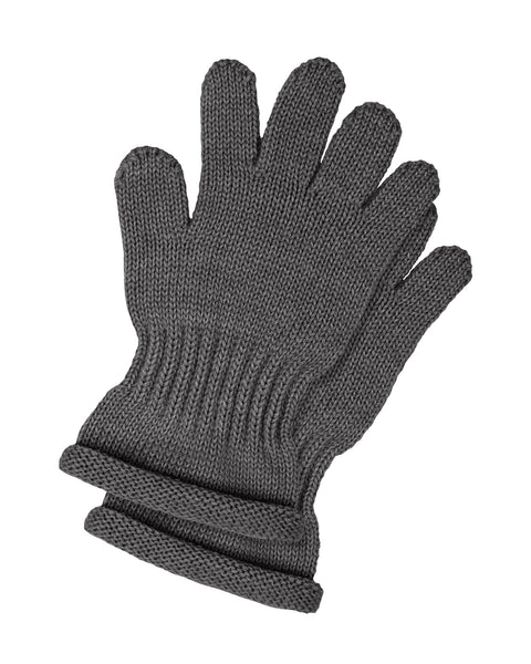 Packshot of Menique Kids&#39; Knit Gloves in the color dark gray in the white background