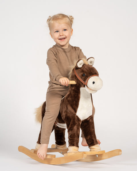 Kids&#39; 160 Long Sleeve &amp; Bottom 2-Piece Beige