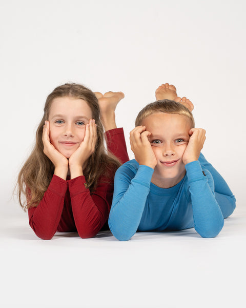 Kinder 160 Langarm &amp; Unterteil 2-teilig Royal Cherry