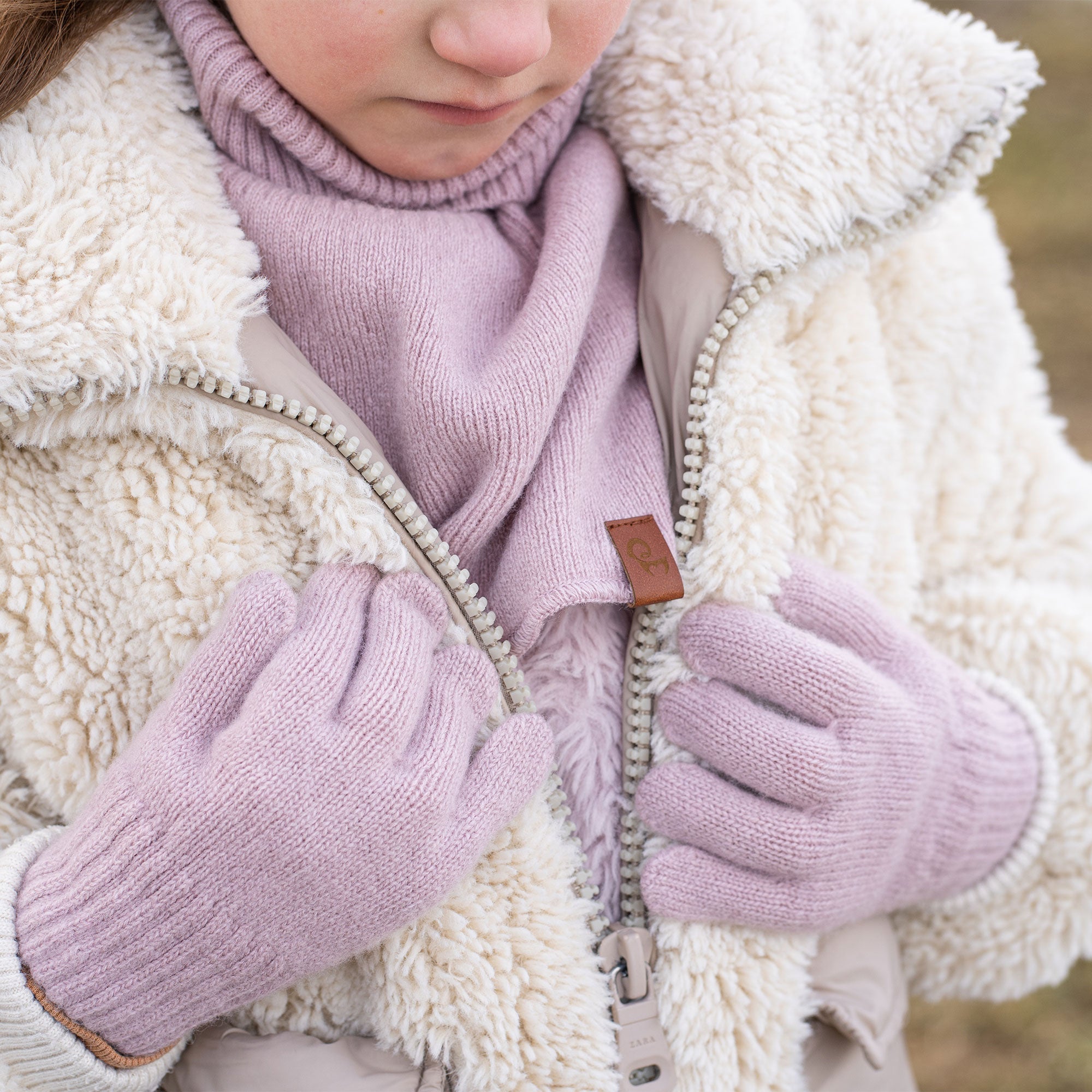 Teddybär-Sturmhaube und Handschuhe ❤️ für Kinder menique