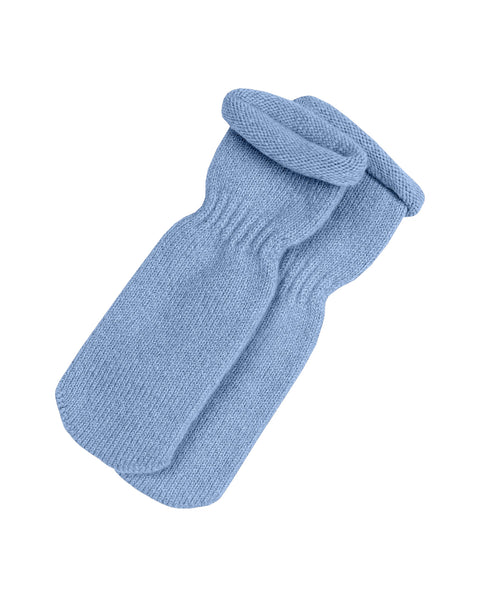 Kids&#39; Knit Baby Socks/Mittens Merino &amp; Cashmere Light Blue