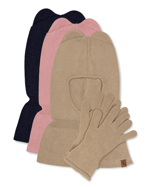 all colors kids&#39; balaclava and gloves two piece