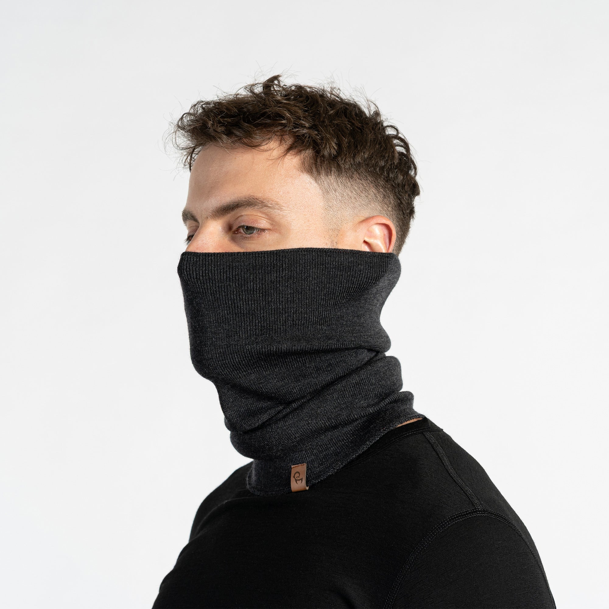 Gestrickter Halswärmer aus Merinowolle für Herren
