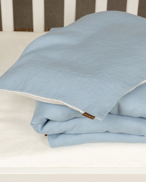 Linen Kids&#39; Pillowcase Cloudy Blue