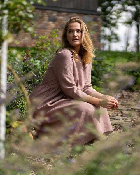 Smock-Kleid Lucy Verblasste Rose