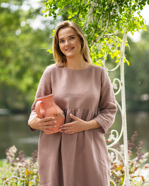 Smock-Kleid Lucy Verblasste Rose
