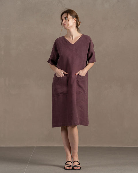 Linen Tunic Ivy Shadow Purple