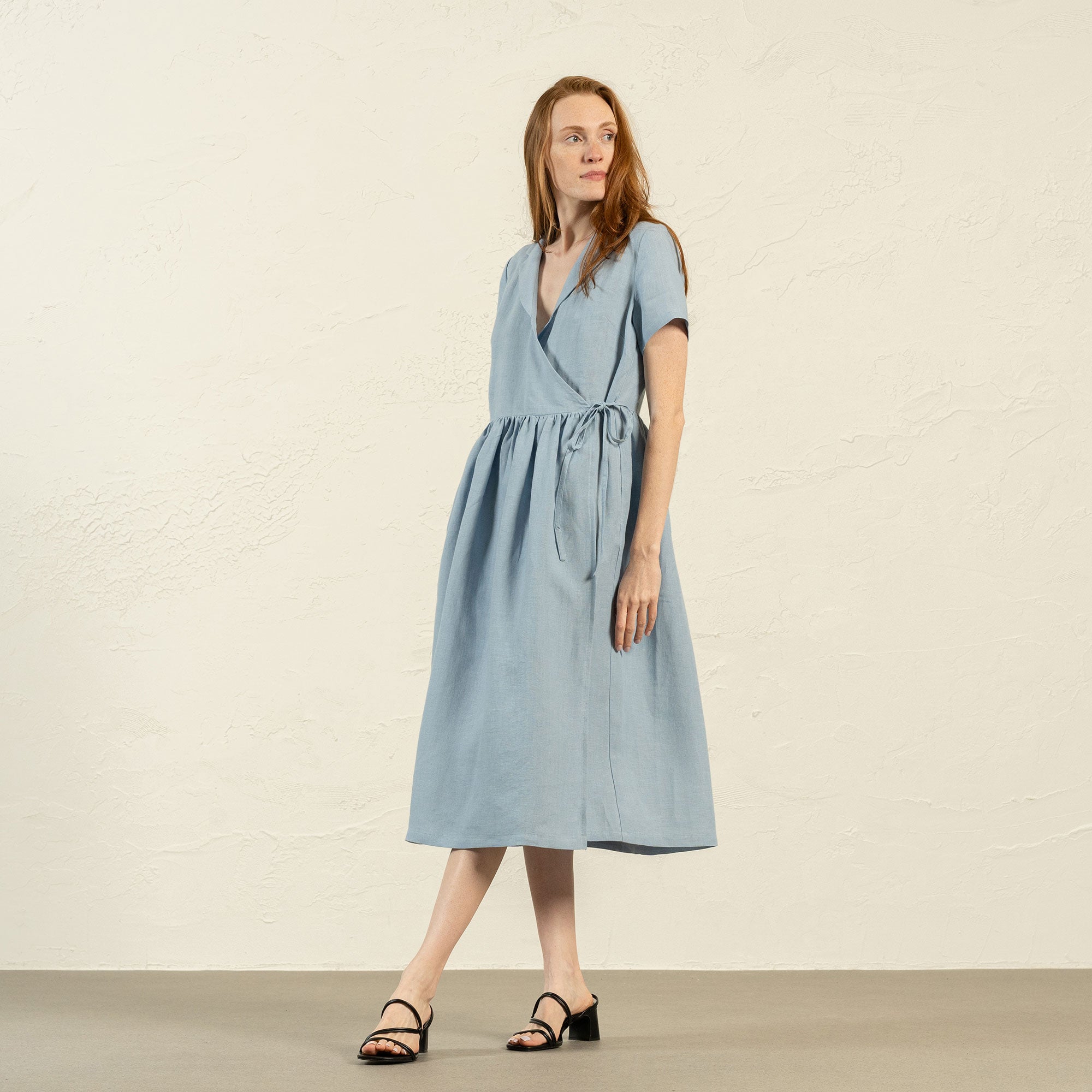 Collar Dress Phoebe in cloudy blue