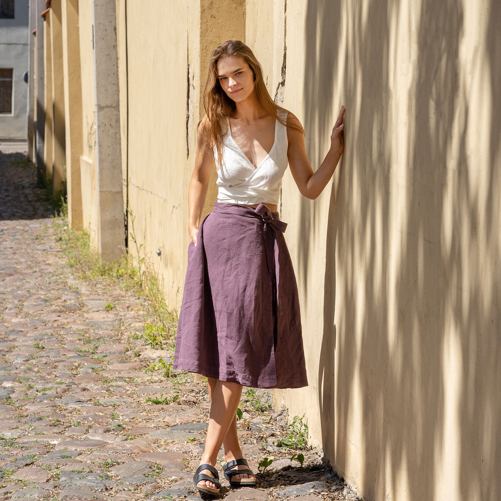 Leinen Wickelrock Beverly