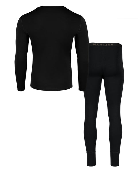 Men&#39;s 250 Long Sleeve &amp; Bottom 2-Piece Black Back