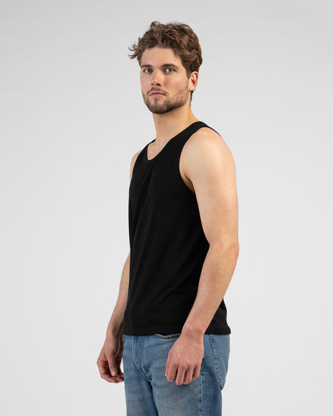 Herren Merino Tanktop Schwarz
