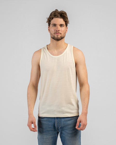 Herren Merino Tanktop Natur