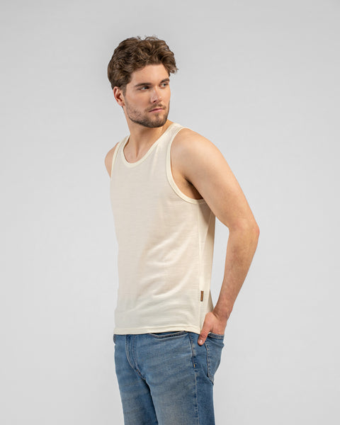 Herren Merino Tanktop Natur