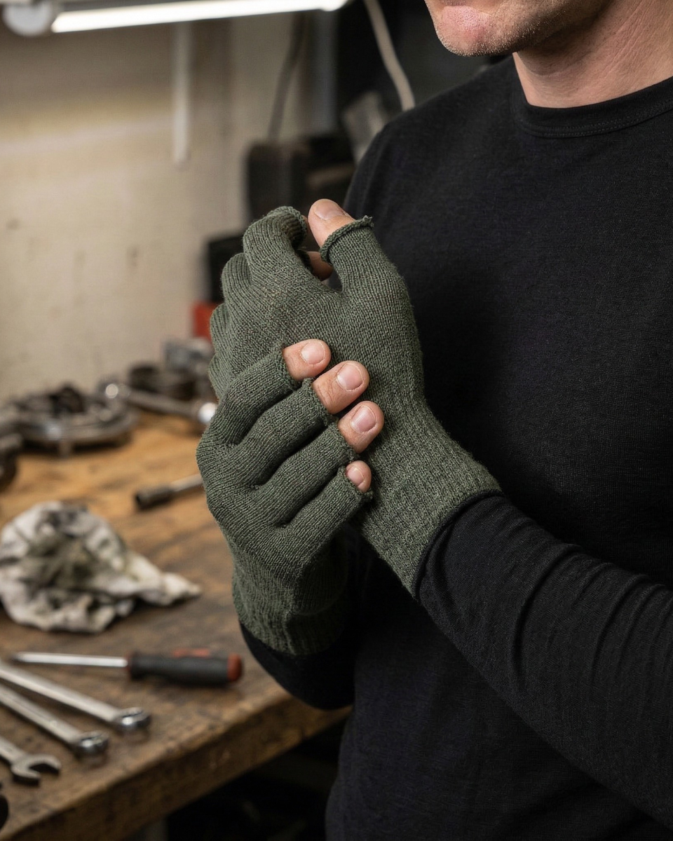 handschuhe merino herren Merinowolle Thermo Fingerlose Handschuhe Herren ❤️ menique