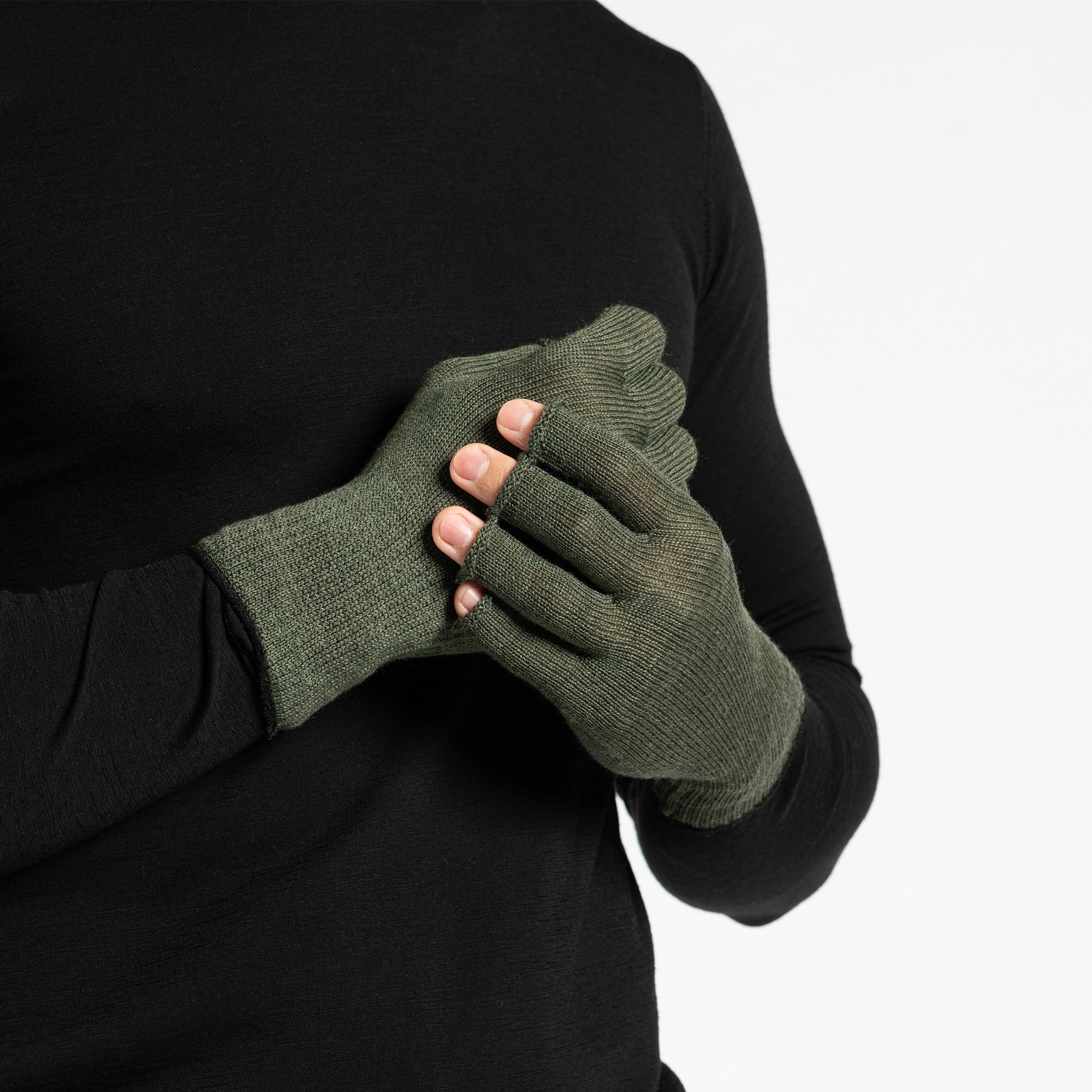 Merinowolle Thermo Fingerlose Handschuhe Herren ❤️ menique