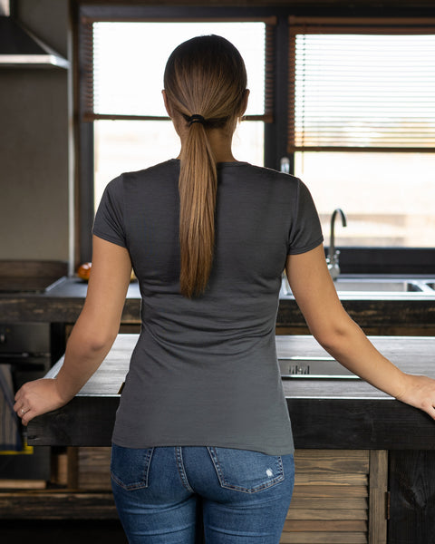 Damen 160 Merino T-Shirt Perfekt Grau