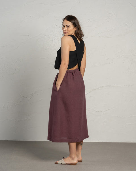 Cross Back Crop Top Serena Black