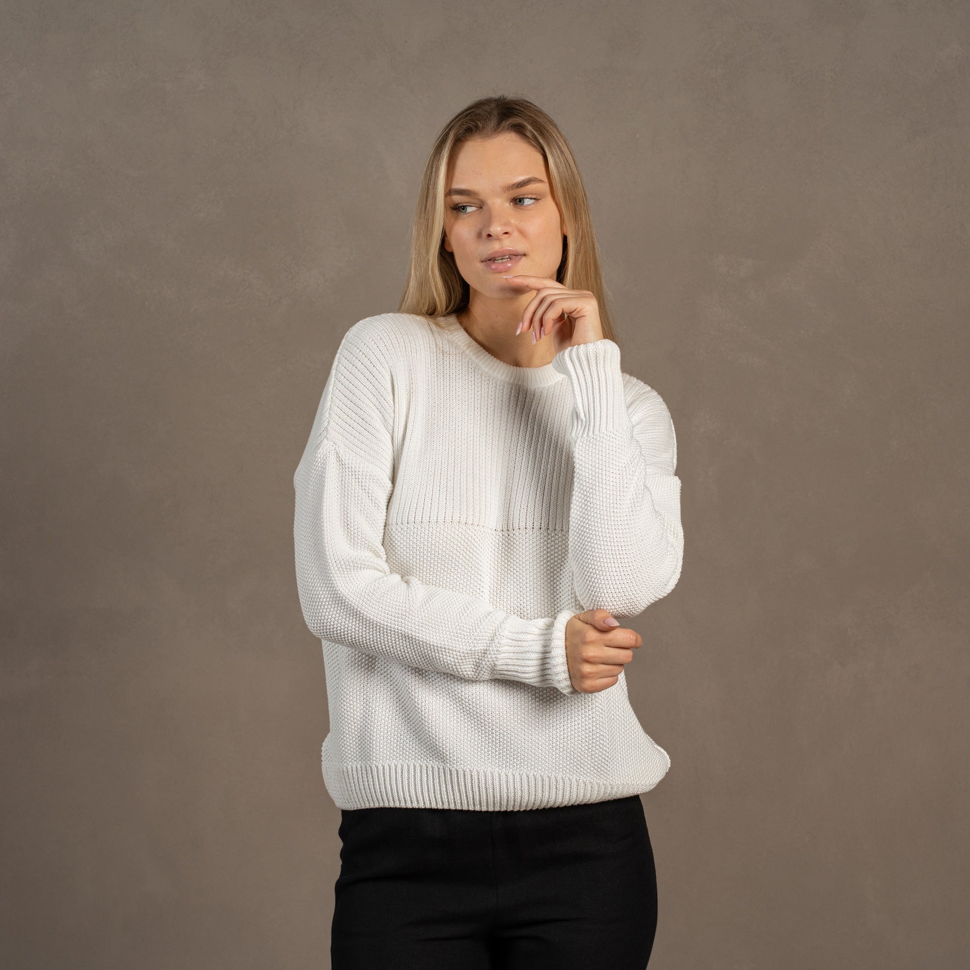 Damen Strickpullover aus Baumwolle menique