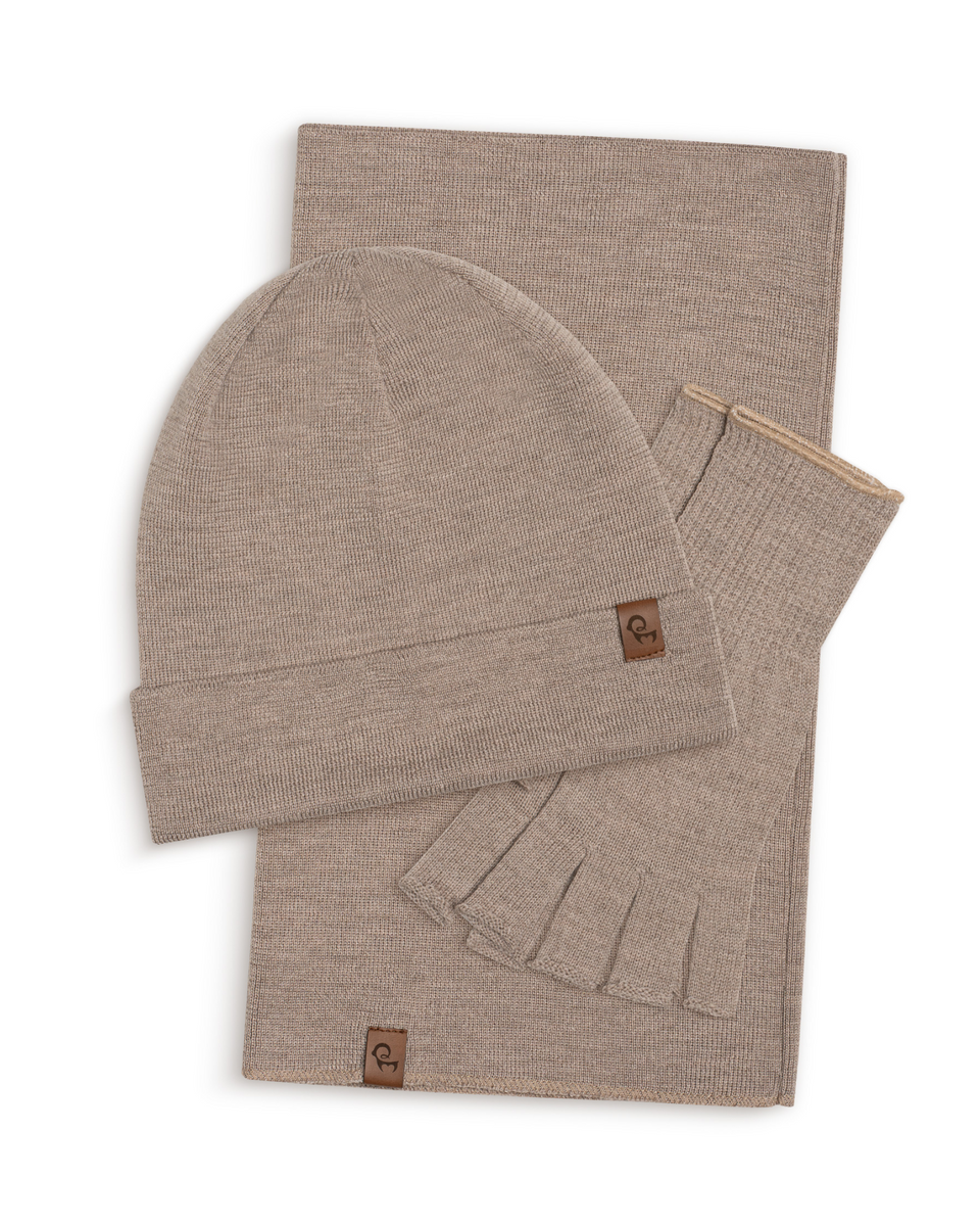 herren handschuhe merinowolle Herren Merinowolle Innenmütze, Schlauchschal & Handschuh-Set ❤️ menique