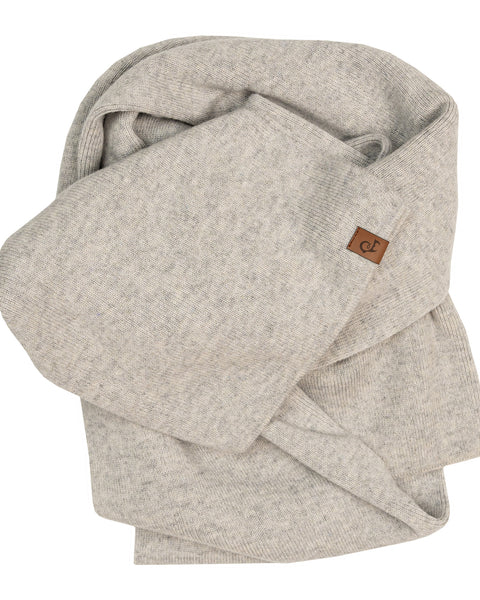 Women&#39;s Knit Scarf Merino &amp; Cashmere Light Gray