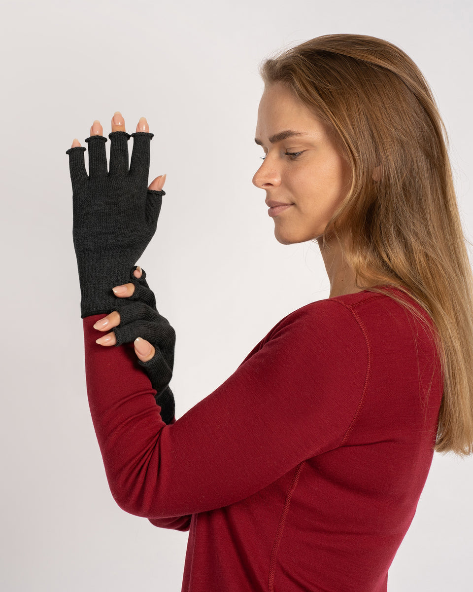 handschuhe damen merino Damen Merinowolle Fingerlose Handschuhe ❤️ menique